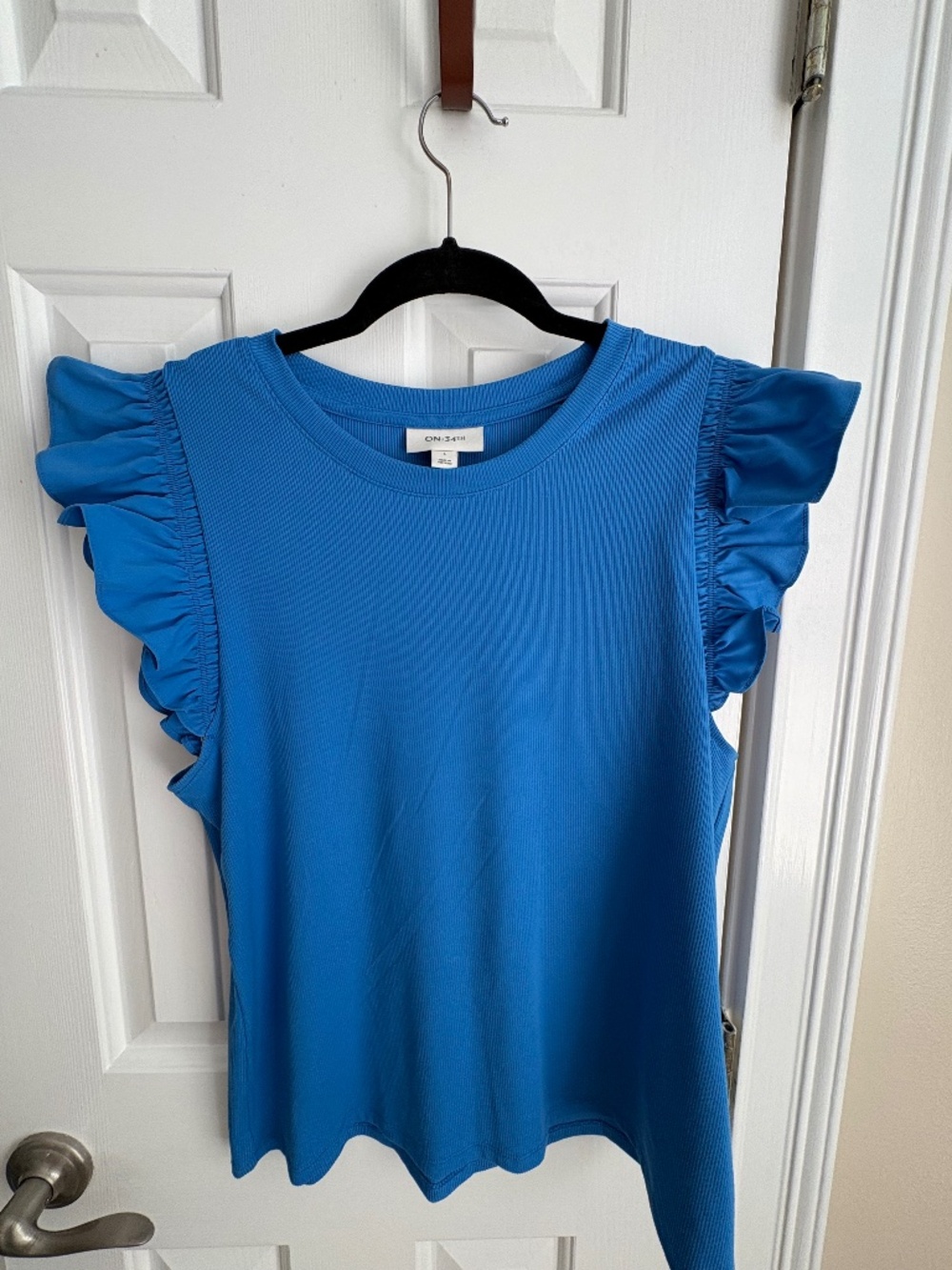 On 34th blue cotton top